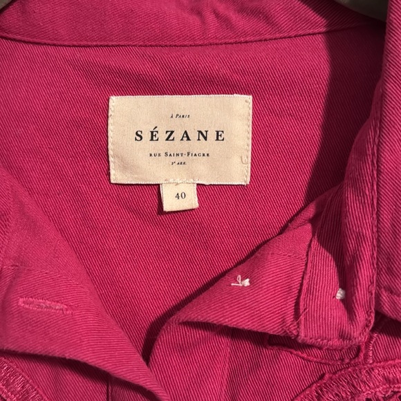 Sezane Nina Shirt Fuchsia - Size 8 - Picture 2 of 5